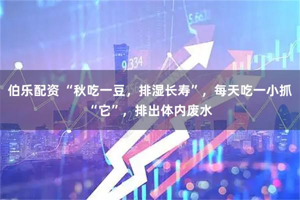 伯乐配资 “秋吃一豆，排湿长寿”，每天吃一小抓“它”，排出体内废水