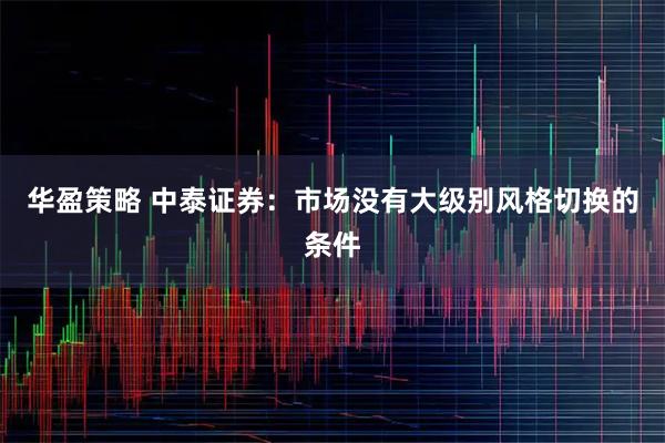 华盈策略 中泰证券：市场没有大级别风格切换的条件