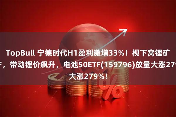 TopBull 宁德时代H1盈利激增33%！枧下窝锂矿停产，带动锂价飙升，电池50ETF(159796)放量大涨279%！